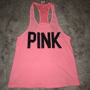 Pink brand lace tank